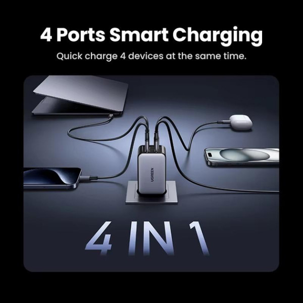 Зарядний пристрій Ugreen Nexode X559 65W GaN Fast Charger з 4 портами (QC4.0+PD3.0)